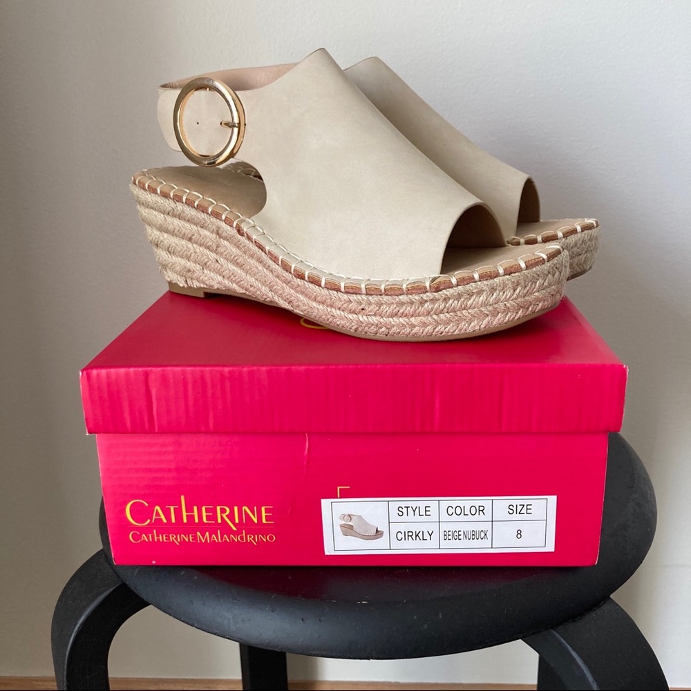 Catherine Malandrino Estar Espadrille Wedge Size 8